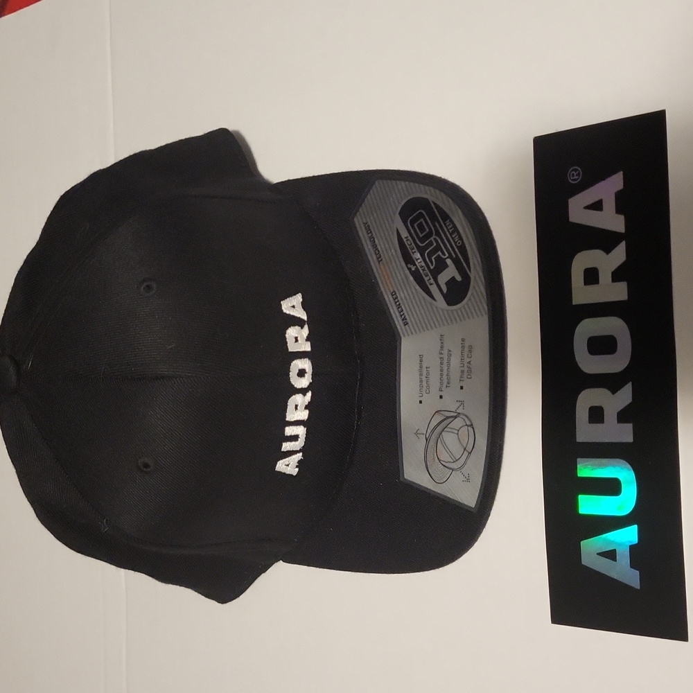 Aurora Snapback-style Hat & Sticker OS NWT